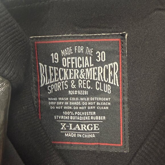Bleecker & Mercer Sweatshirt Surreal Graphic Faux Leather Black Pullover Size XL - Picture 8 of 8